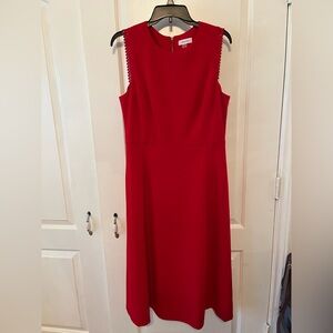 Calvin Klein Elegant Red Sleeveless Dress. Size 12. Excellent condition!